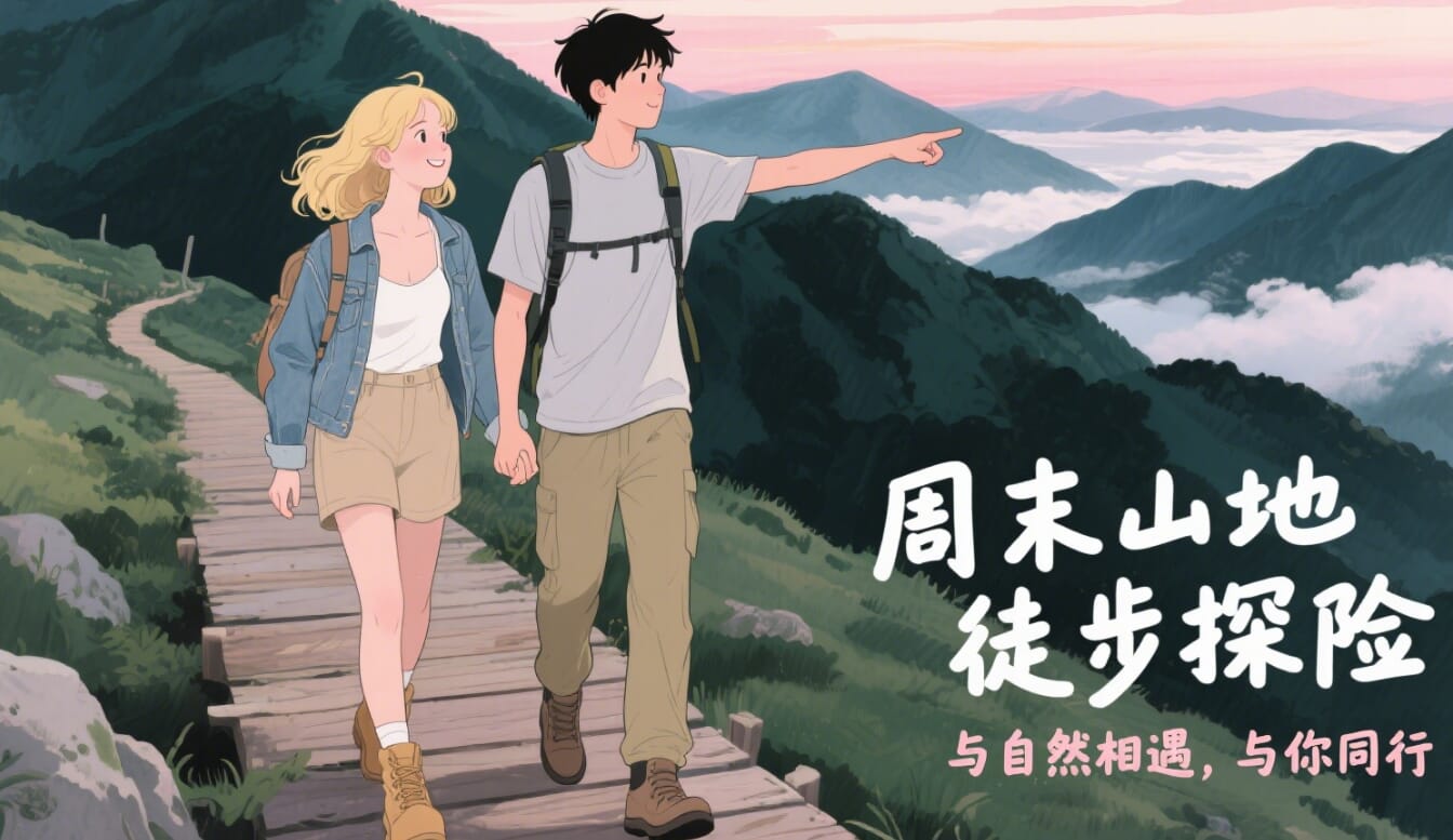 周末山地徒步探险